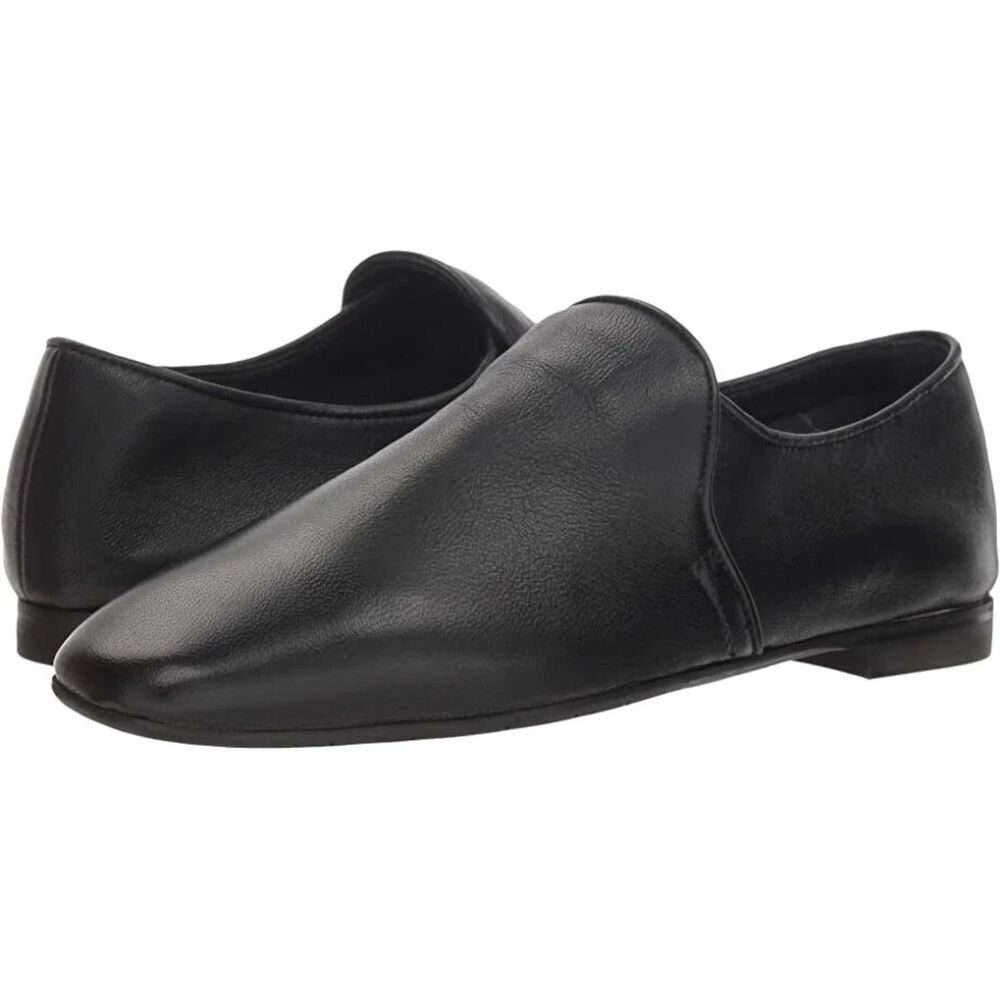 Aquatalia Ballet Flat Women Black Nappa Leather Revy Comfort Travel Loafer sz 7